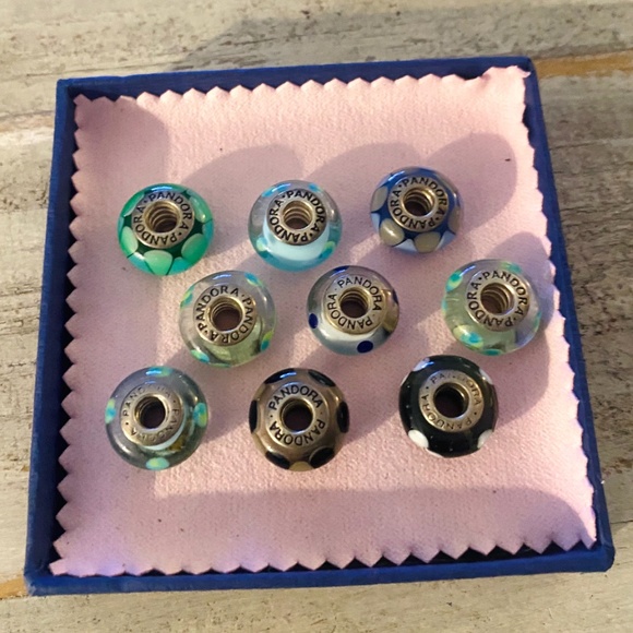 Pandora Charm - Blown Glass - Sterling Silver - Picture 3 of 4